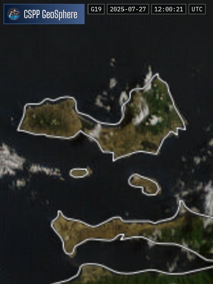 ClimaMgta's tweet image. Sigue el viento cálido desde el componente Sureste sobre el Estado Nueva Esparta. La mañana será bochornosa, viento calmado y poca nubosidad. Muy baja probabilidad de lluvias hasta las 2 pm. Algunas nubes bajas desde Sucre.

#27jul 8:15 am #Reporte