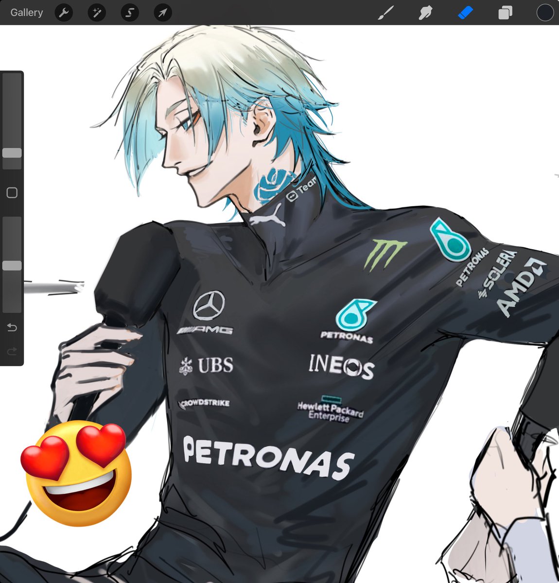 ryuqzn's tweet image. f1 x bllk heh….