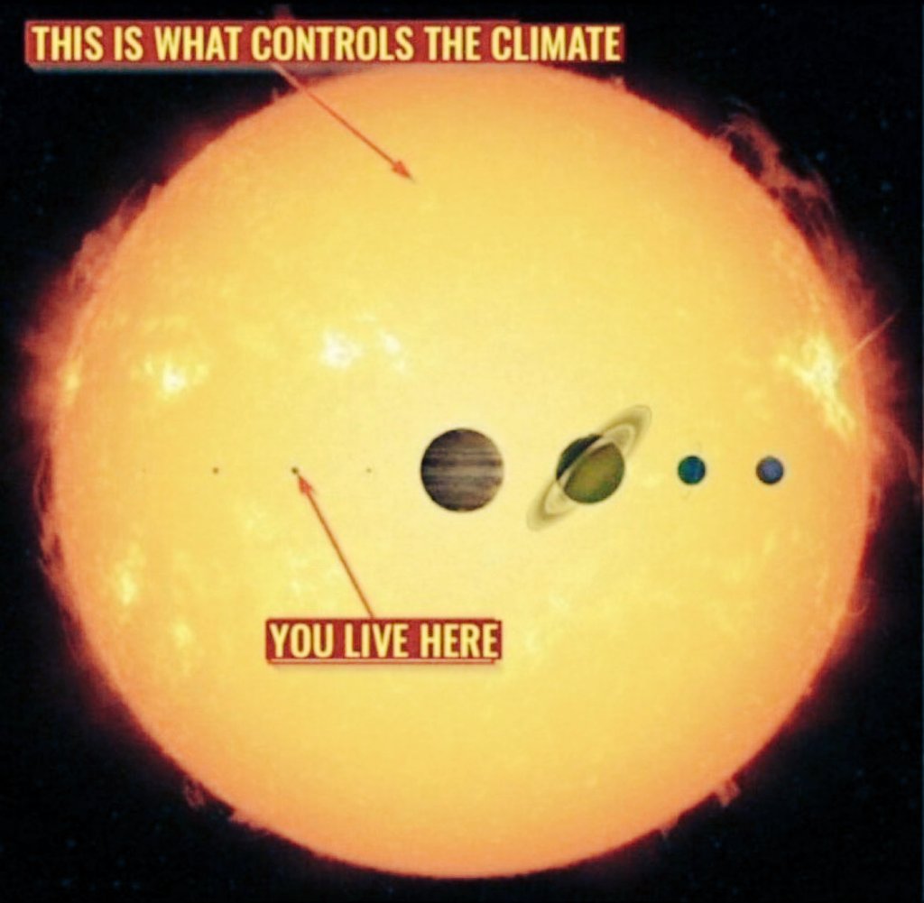 THE SUN IS WHAT DRIVES CLIMATE CHANGE, NOT CO2. ASK ANY SOLAR PHYSICIST! 

The warming from the Sun is cyclical, it's NOT constant. The distance of where you are from the Sun is constantly changing because both the Earth's orbit around the Sun is irregular and the Sun itself