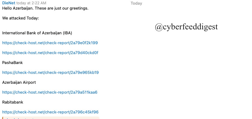 cyberfeeddigest's tweet image. 🔥 #DDOS Campaign Hits Major Institutions in #Azerbaijan – Banks &amp;amp; Airport Disrupted

A wave of denial-of-service attacks has reportedly targeted key Azerbaijani entities:

🚫 International Bank of Azerbaijan (IBA)
🔗 hxxps://check-host[.]net/check-report/2a79e0f2k199
🔗…