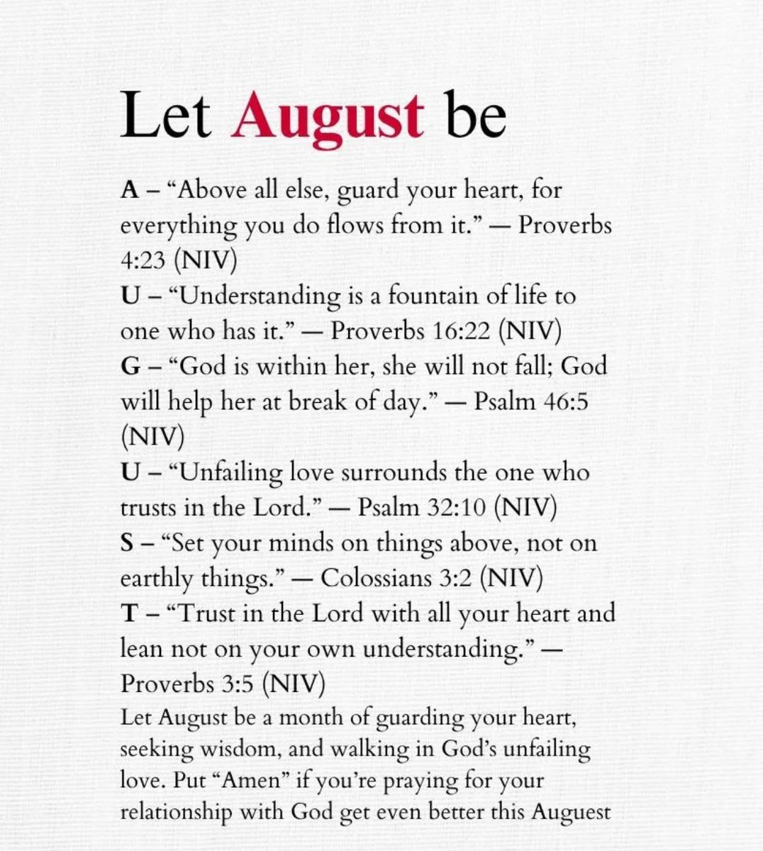 Let August be