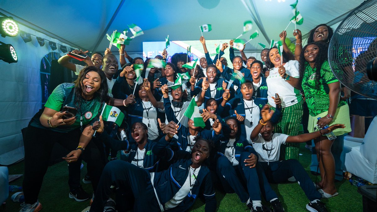 From tension to triumph!🇳🇬⚽👑

The Asisat Oshoala Girls showed up in full spirit at the Hudson Ultimate Watch Party to support the Super Falcons in the WAFCON 2024 Final against Morocco

Mission X: Accomplished. The cup is ours🏆🇳🇬
#WAFCON2024 #SuperFalcons #MissionXAccomplished