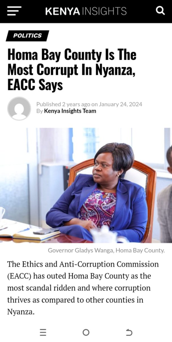 All her political moves point to one ambition: becoming Deputy President, regardless of the consequences for the party.
Greedy Wanga
#SGWetu