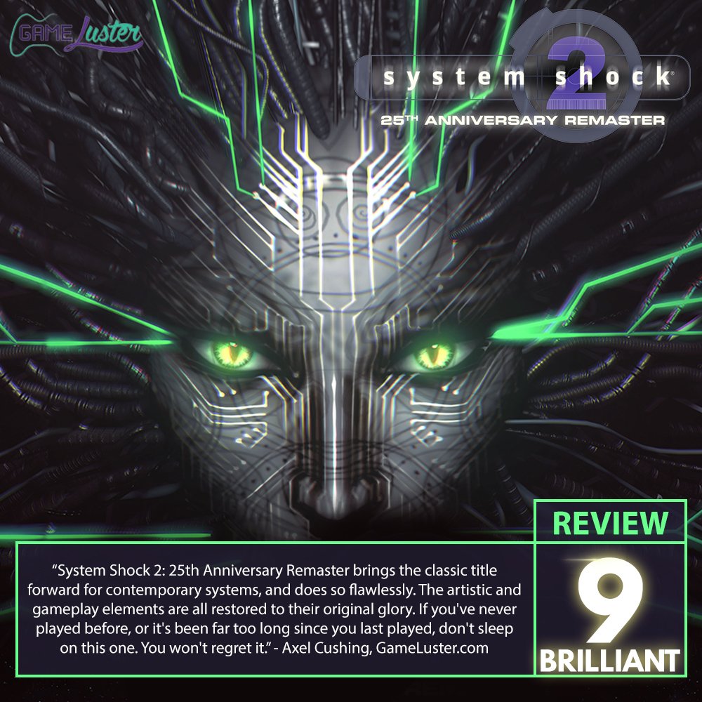 GameLuster's tweet image. Axel recommends the remaster of an FPS classic, System Shock 2: 25th Anniversary Remaster, by
@NightdiveStudio, Looking Glass Studios, and Irrational Games.
Read the full review here: gameluster.com/system-shock-2…
#SystemShock #SystemShock2