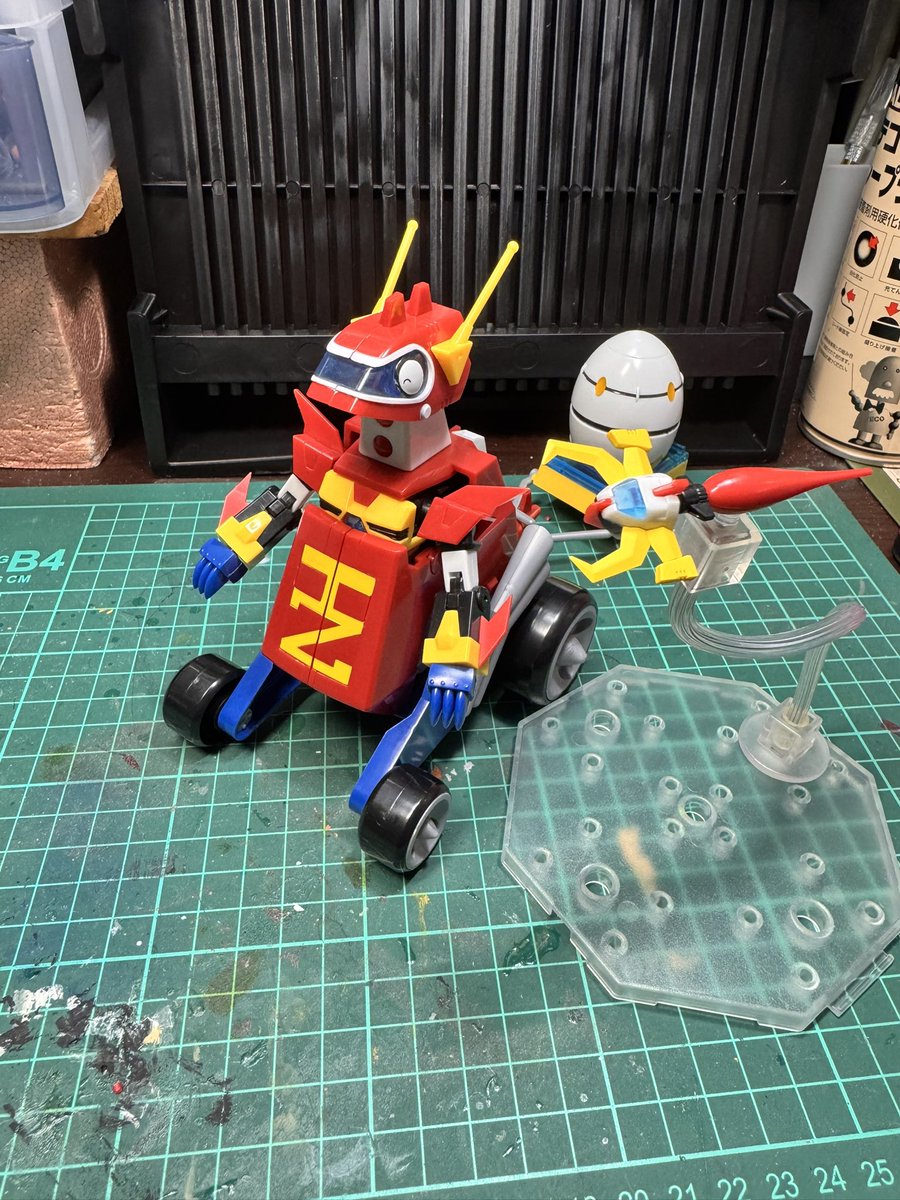 necome_titan's tweet image. 【逆転王】 ➕ 【リリーフドン】

【トッキュウザウルス】

完成しました( *ˊᵕˋ*)

素組、楽しい♪