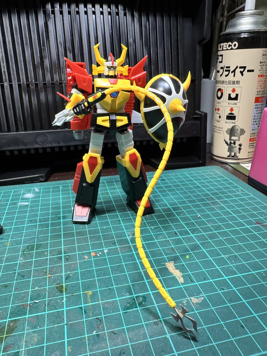 necome_titan's tweet image. 【逆転王】 ➕ 【リリーフドン】

【トッキュウザウルス】

完成しました( *ˊᵕˋ*)

素組、楽しい♪