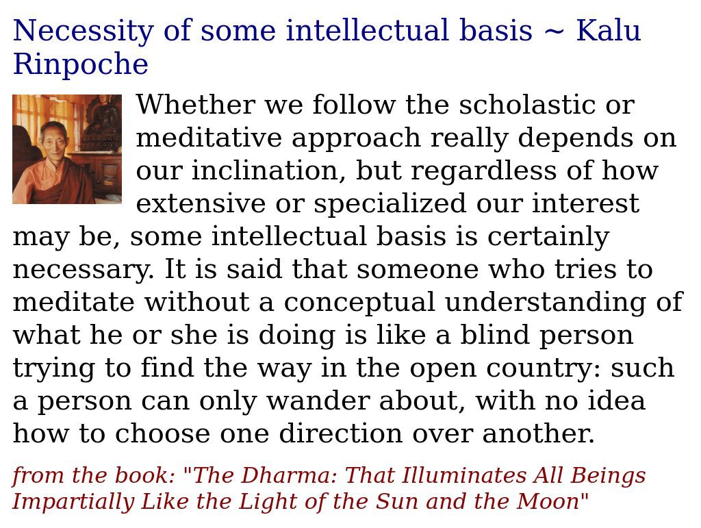 JDharmaQuotes's tweet image. Necessity of some intellectual basis ~ Kalu Rinpoche
justdharma.org/necessity-of-s…
#KaluRinpoche #direction #knowledge #meditation