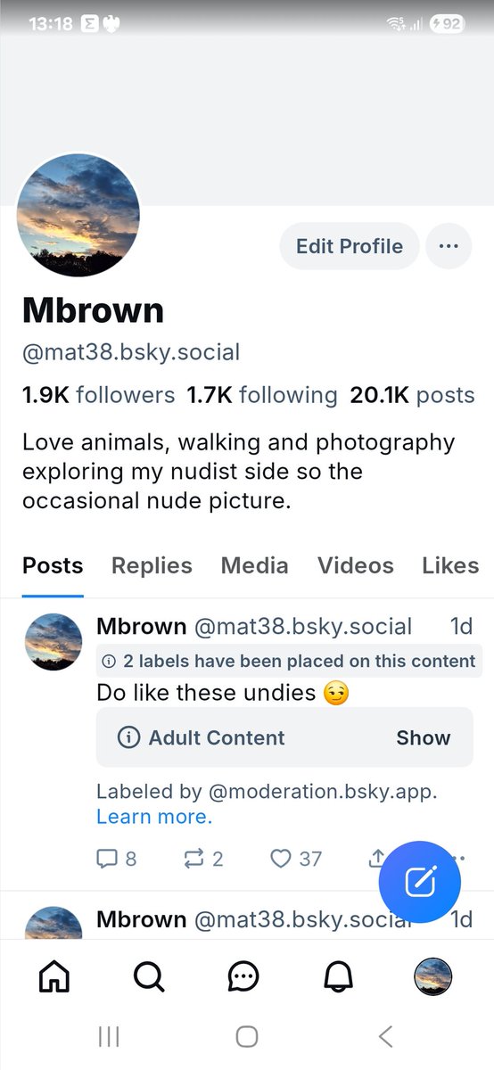 M brown tweet media