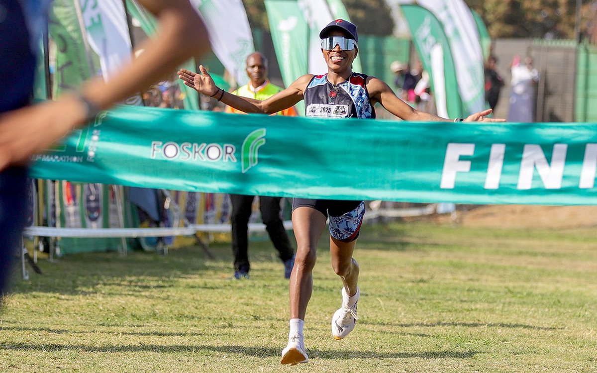 Our 2024 #SPARGrandPrix Champion Glenrose Xaba delivered a stunning performance to win the national half-marathon title at the ASA Road Running Championships in Namakgale, incorporated in the annual Foskor Half-Marathon at Phalaborwa in Limpopo, on Saturday, 26 July 2025.