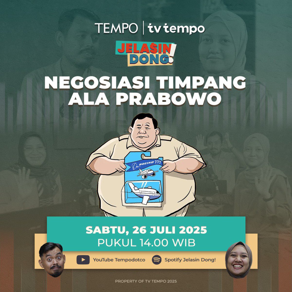 tempodotco's tweet image. Negosiasi Timpang ala Prabowo
Tak seperti Presiden Trump yang didampingi Menteri Perdagangan Lutnick, Presiden Prabowo bernegosiasi tanpa ditemani pejabat yang mumpuni dalam bidang perdagangan internasional. Indonesia sebenarnya ingin tarif yang lebih rendah lagi.
Simak…