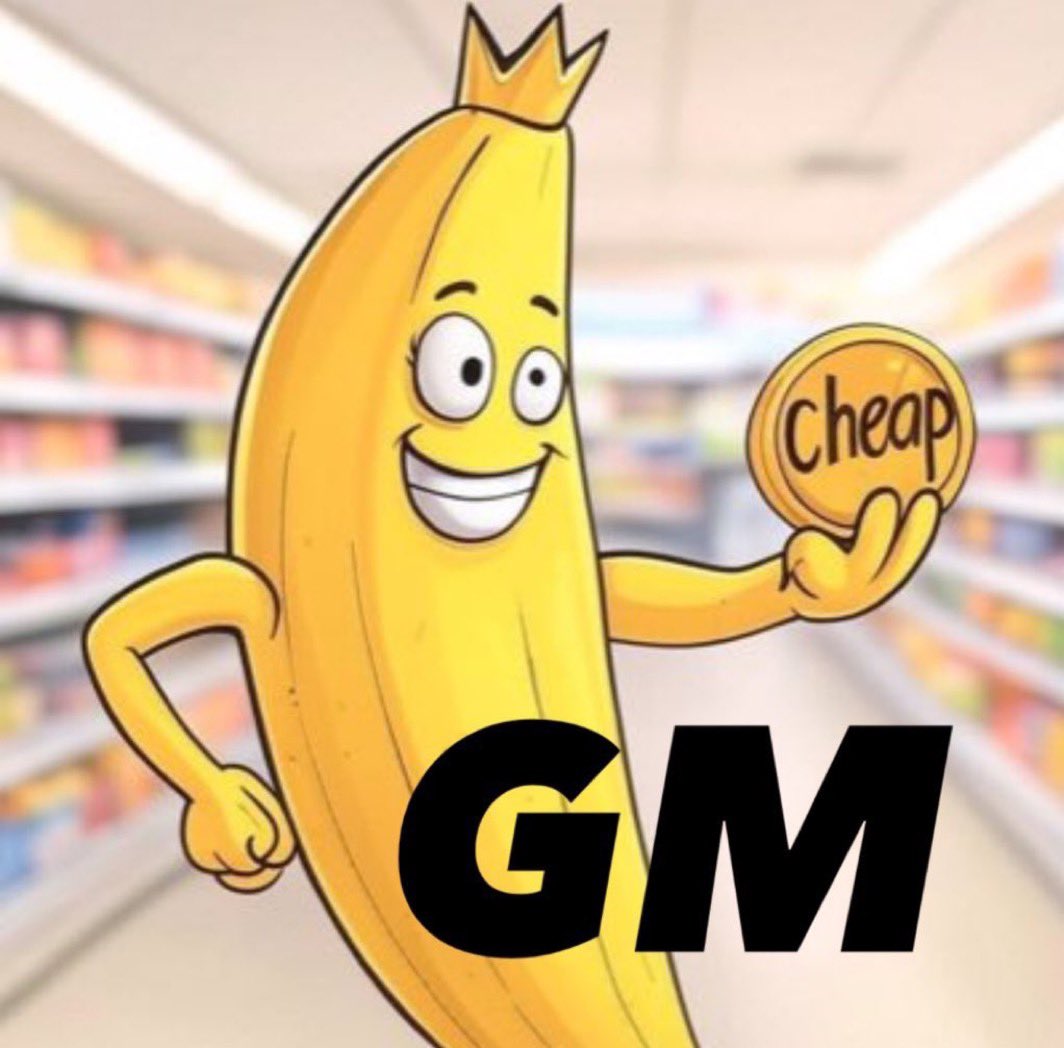 GOLDENAGEPUMP's tweet image. Good morning $Cheap fam! 🍌💪🔥🚀
 
Can Mr. Cheap get a GM? 😊