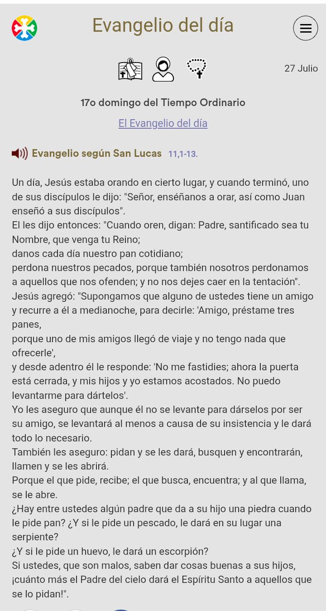 JuntosRecemos's tweet image. Evangelio del día