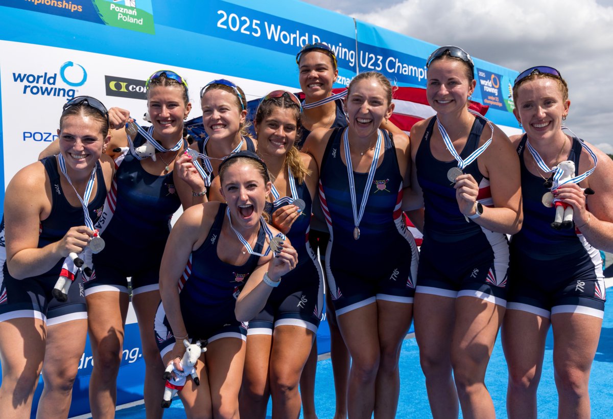 🥈 Silver Speed

The women's eight won silver at the U23 World Championships, marking the second consecutive silver medal for the U.S. They stormed through multiple crews to secure their spot on the podium. 

📸: <a href="/row2k/">row2k</a>