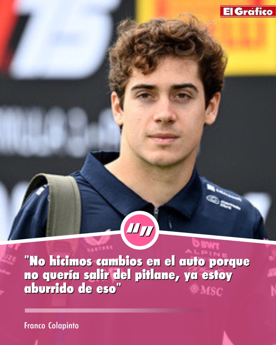 elgraficoweb's tweet image. COLAPINTO HABLÓ EN LA PREVIA DEL GRAN PREMIO DE BÉLGICA 🗣️🏎️
🎙️ Del "aburrimiento" por salir del pitlane a las oportunidades en la carrera y las decisiones importantes de la estrategia, el análisis del argentino.
➡️ Franco largará en el puesto 15 por las sanciones a Alonso,…