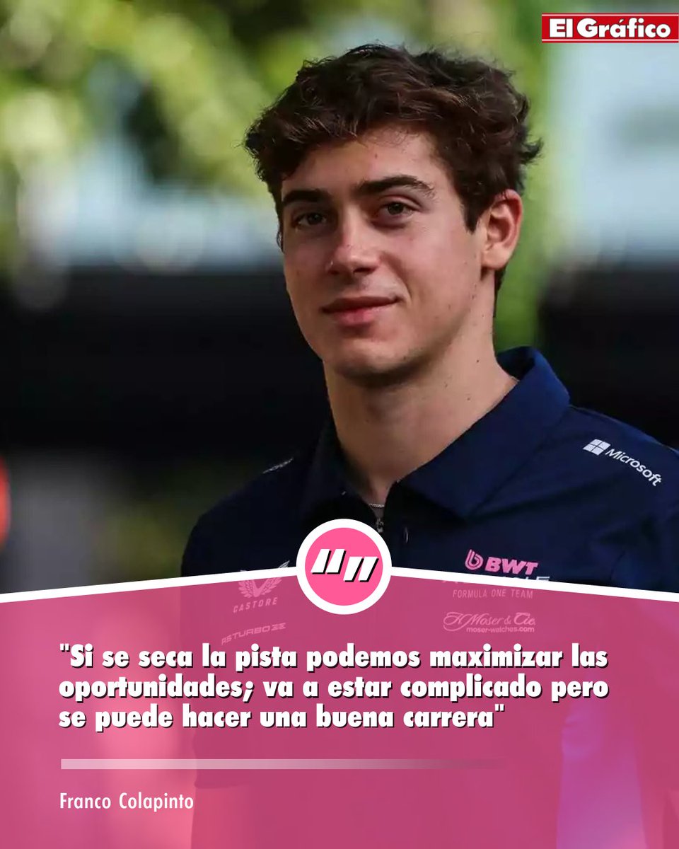 elgraficoweb's tweet image. COLAPINTO HABLÓ EN LA PREVIA DEL GRAN PREMIO DE BÉLGICA 🗣️🏎️
🎙️ Del "aburrimiento" por salir del pitlane a las oportunidades en la carrera y las decisiones importantes de la estrategia, el análisis del argentino.
➡️ Franco largará en el puesto 15 por las sanciones a Alonso,…
