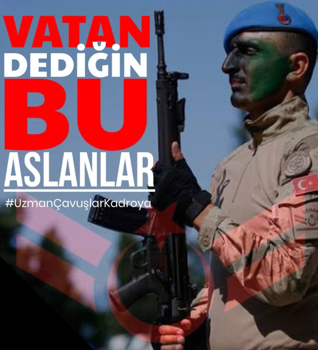 Bay70416747's tweet photo. @TEMUD_2024 @alitilkici38
#UzmanÇavuş #UzmanÇavuşlar #VatanSevdalısıUzmanÇavuş
#NöbetSonsuzHakSınırlı #EmekliUzmanÇavuşlarYaralı #AlınTeriBorçDeğilHaktır

Uzman Çavuş Vatandır. https://t.co/bXZpZ1rEAm