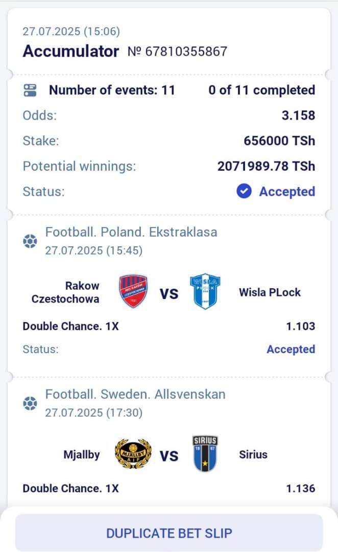 the_engineer777's tweet image. COMPANY : PARIPESA📌
DAILY ODDS 3🔥🔥🔥🔥
CODE✅👉 : 2UXG3
KUJISAJILI(Register 👇) PARIPESA📌
Link👉 : paripesa.bet/injinia
Link👉 :
Promocode : INJINIA
Apk(APP) link👉 : paripesa.bet/injiniapp
☎️+255627461577-FREE WHATSAPP GROUP📌