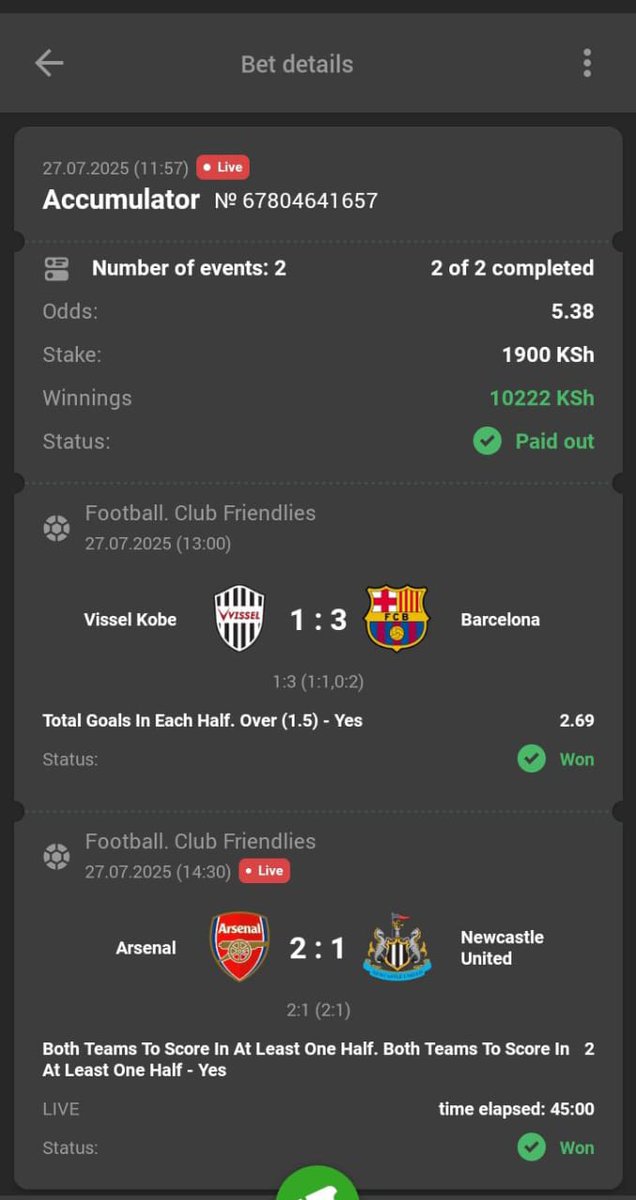 GiantTipstar's tweet image. Booom🥳🥳🥳🥳🔥

Paid out green congratulations everyone🎉🎉

We keep winning💯🤞

Get ready for the next betslip✅
