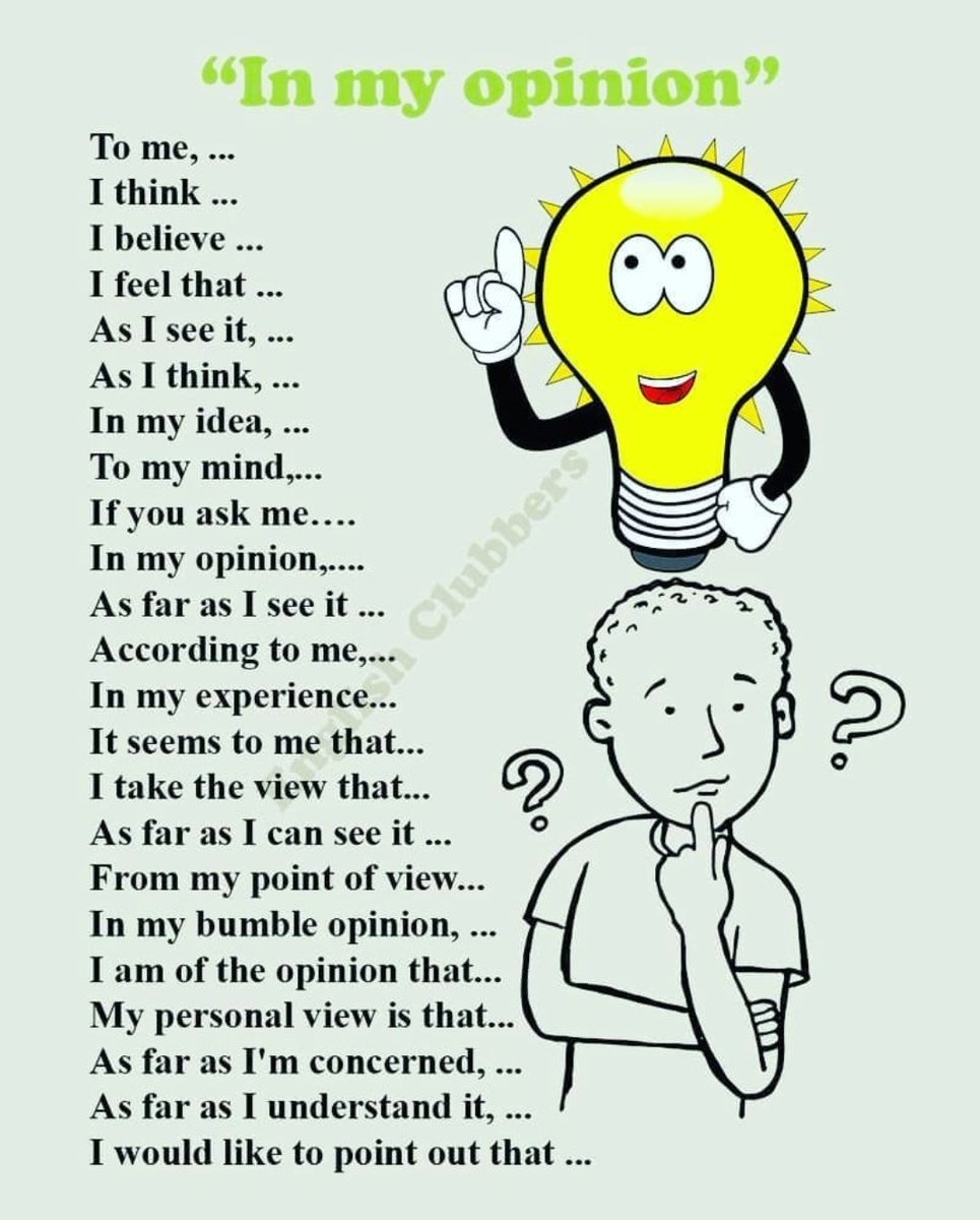 leerningtipse's tweet image. &quot;In my Opinion &quot;