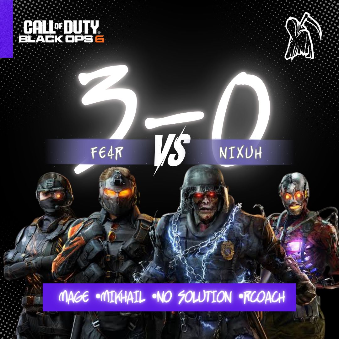 #FE4R came out strong in the Day 1 qualifiers of the MTN Shift Gaming Experience LAN yesterday, securing a dominant 3-0 sweep over NIXUH 🏆

#FE4REsports #MNTShift #CODBO6 #EsportsZA