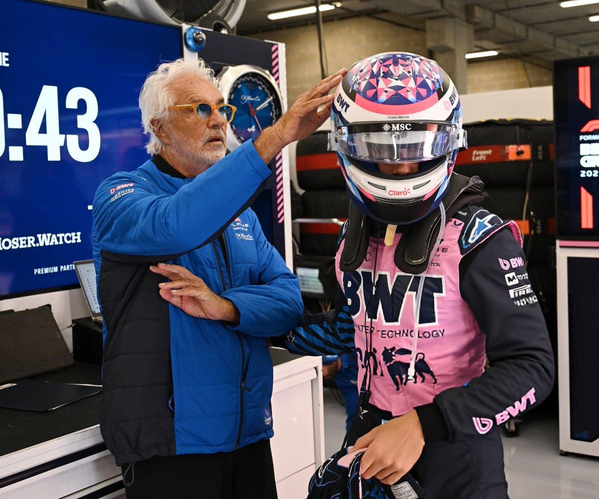 Colapinto43's tweet image. Flavio Briatore junto a Franco en la previa a la carrera. 🔜🇧🇪