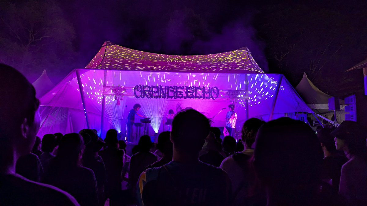 TK_1m_dw's tweet image. maya ongaku @ ORANGE ECHO オレンジステージの大トリ。完全に異界が生み出されていた!ものすげー音世界!魂抜かれそう〜 終わった後現実に戻るため頭をぶるっと振る必要があったw