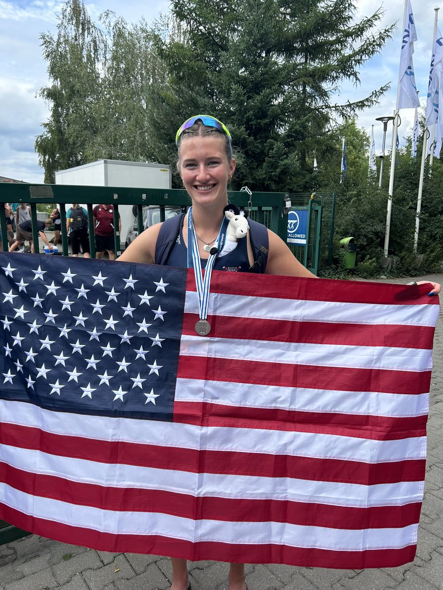 DartmouthWRow's tweet image. Captain Áine Ley ‘26 and the US Women’s 8+ won a silver medal this morning at the U23 World Championships in Poznan, Poland!
This is Áine’s second consecutive medal at U23 Worlds!
Well rowed, Áine!
🌲🇺🇸
#GoBigGreen | #TheWoods🌲