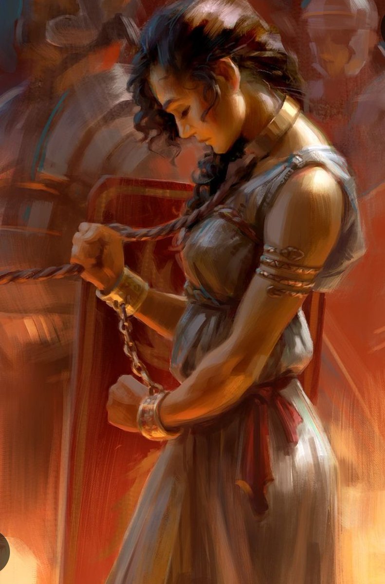cosystories's tweet image. As she entered the hall, everyone stopped, astonished by her raw, dark beauty, but Verdi didn't care because she saw her daughters. They were chained and the ones in the room were throwing water and food at them. Their hands, feet and faces were covered in blood from the wounds…