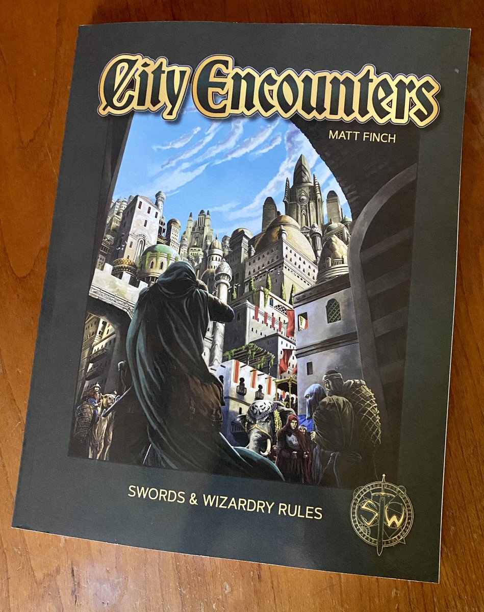 RealmBuilderRPG's tweet image. Picked up this👇 great supplement for Swords &amp;amp; Wizardry. So much great content is included and a wealth of inspiration to riff off of as a Referee and create various city/town/village level encounter tables. It’s great and I highly recommend it. ⚔️ 📚 #DnD #OSR #ttrpg