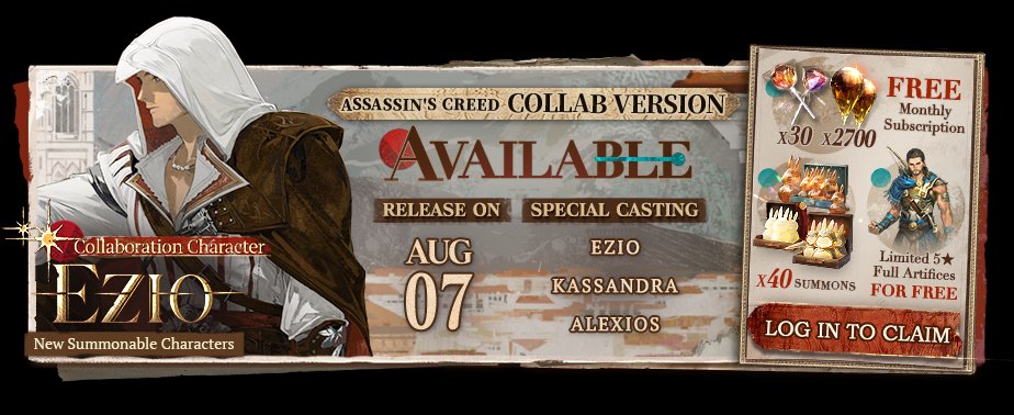 1999_timekeeper's tweet image. Collaboration Version Rewards Summary
#Reverse1999 #AssassinsCreed #Reverse1999AssassinsCreedCollab