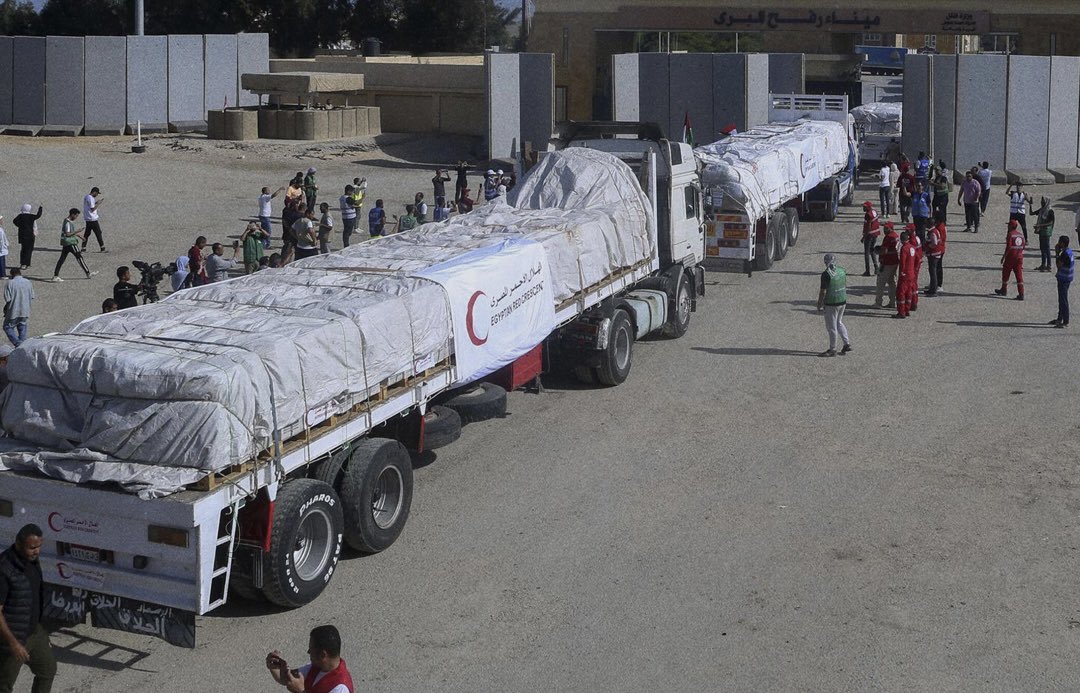 🇪🇬 🇵🇸 | Le Croissant-Rouge égyptien annonce le lancement du convoi « Zād al-ʿIzza » de l’Égypte vers Gaza, dans la poursuite de l’acheminement de l’aide humanitaire vers le secteur.