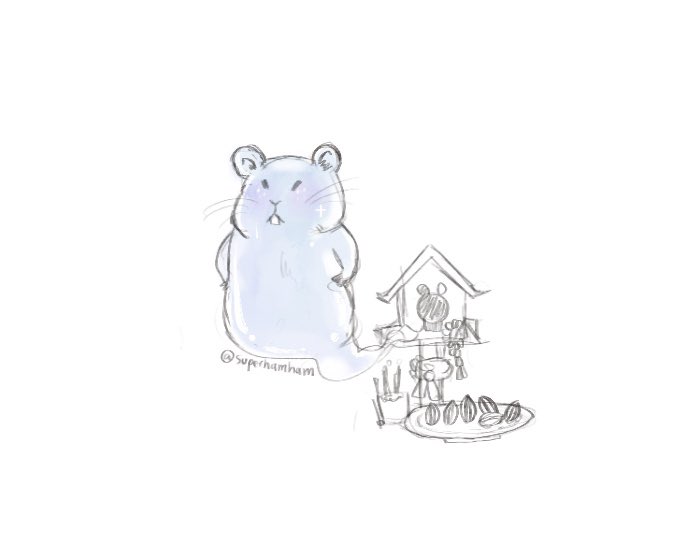 superhamhamtaro's tweet image. รีบๆขอหวย เจ้าพ่อจะไปปั่นจักร
