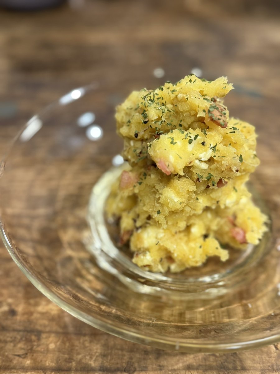 hermitage777's tweet image. でっかい焼き芋🍠もらったんで
ポテサラにしました