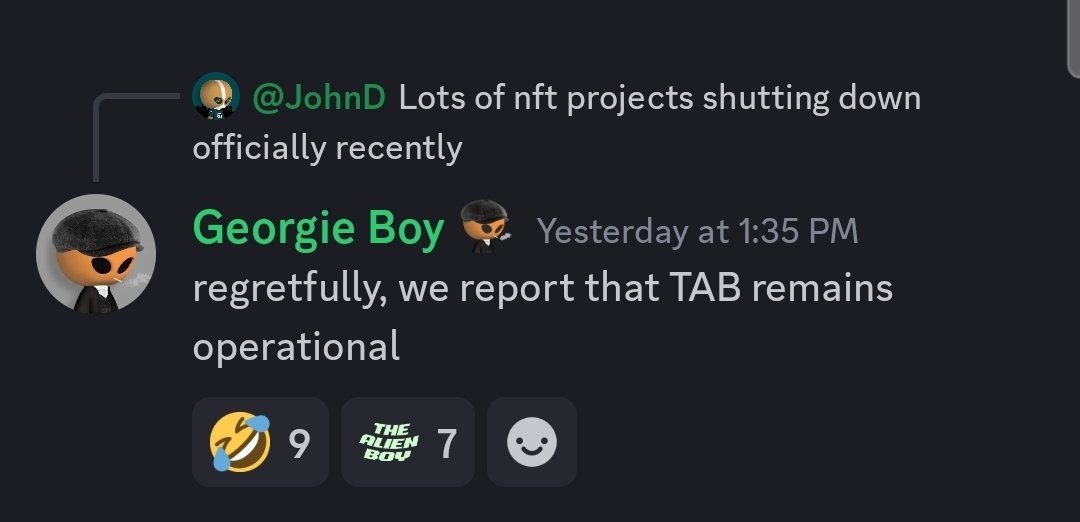 Lemonizer_'s tweet image. Lots of nft projects shutting down recently but @TheAlienBoyNFT ...
