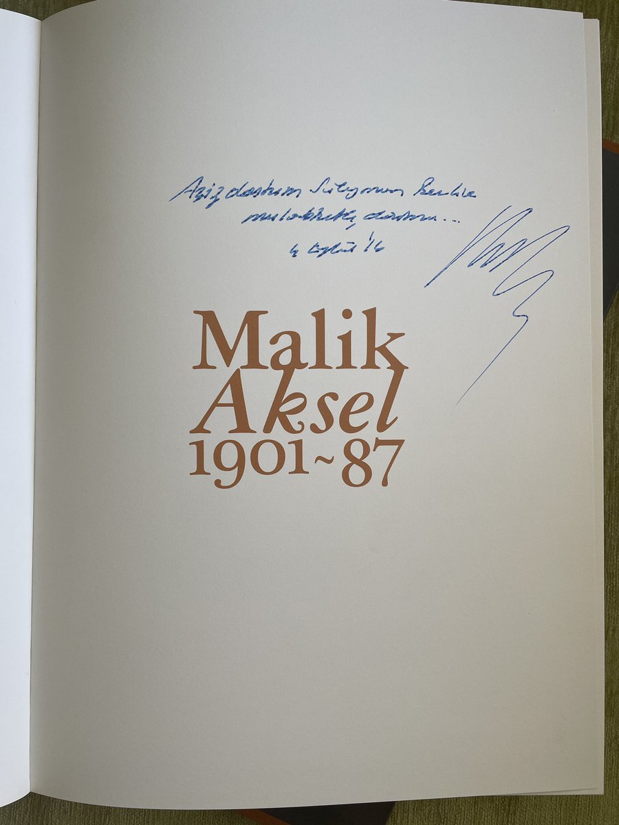 hattatberk's tweet image. Malik Aksel kitabı; Beşir Ayvazoğlu imzasıyla. Kütüphanemden.