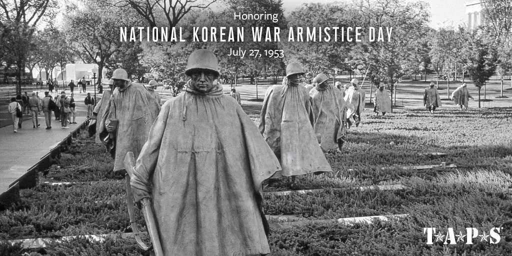TAPSorg's tweet image. Today we honor all who served in the Korean War. Their courage and sacrifice will never be forgotten. At TAPS, we stand with those grieving a military or veteran loved one. 🇺🇸
#KoreanWar #HonorTheirService #Veterans