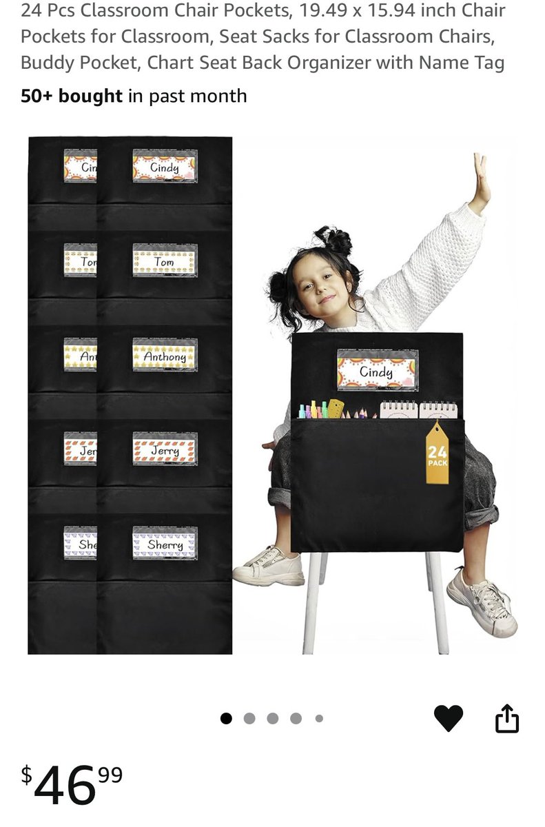 TeachWithLulu's tweet image. π€ 5th Grade
π₯³ Year 19
ποΈ Jacksonville, FL
π ELA
π Social Studies
My #1 wish from my wishlist is for seat sacks! My 5th graders use a binder that ends up on the floor and I am a major FALL RISK, π΅πΌ so seat sacks would be a game changer! amazon.com/hz/wishlist/lsβ¦