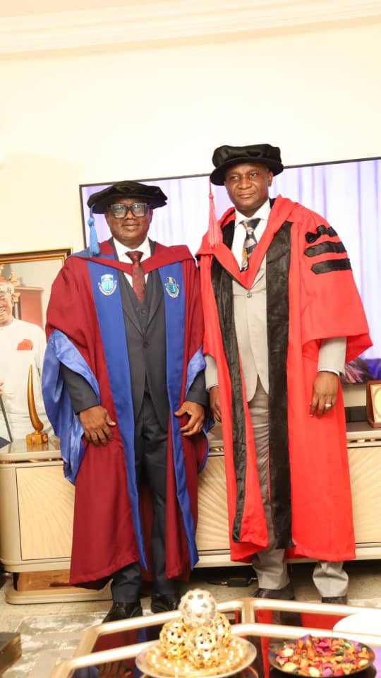 drsamuelogbuku's tweet photo. In the spirit of excellence and greater accomplishment, I extend my heartfelt congratulations to my colleague and friend, the Executive Director Projects, at the NDDC, Sir Victor Etim Antai (Ph.D) on his recent conferment of the Degree of Doctor of Philosophy (Ph.D) in Transport and Logistics Management, by the University of Port Harcourt, Port Harcourt, Rivers State.

I have no doubt that the insights and expertise gained through this academic pursuit will significantly enhance his effectiveness in overseeing the Commission’s projects and programmes across the region.

Congratulations once again!
🎊🍾🎉