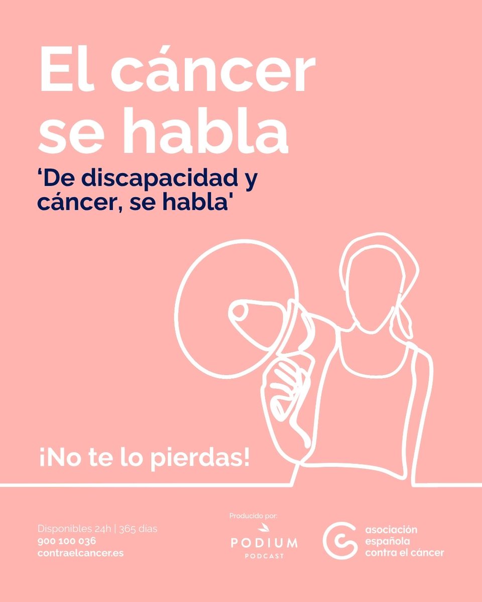 ContraCancerMA's tweet image. ¿Qué es la discapacidad asociada al cáncer? ¿Cómo se tramita? ¿Qué beneficios supone? ¿Conoces estos recursos?
En el podcast hablamos con Amarantha Herrera, trabajadora social, que nos ayuda a responder todas estas preguntas.
podiumpodcast.com/podcasts/asoci…
#nostienesaquí