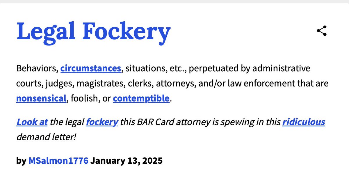 Gianna Miceli🇺🇸 (@legalfockery) on Twitter photo We all know what I wish I could call my handle here and use the proper terminology, but I have to be polite.
Everybody understands the term "FOCKERY"!
Thanks <a href="/realmikesalmon/">Mike Salmon</a> for making it official. We all know what I wish I could call my handle here and use the proper terminology, but I have to be polite.
Everybody understands the term "FOCKERY"!
Thanks <a href="/realmikesalmon/">Mike Salmon</a> for making it official.