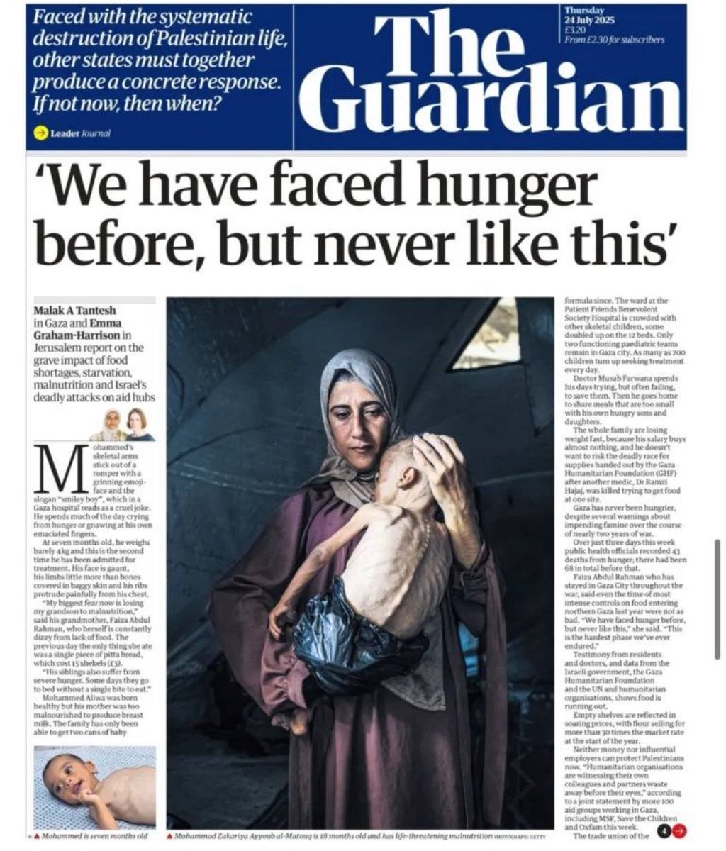 GabyLob's tweet photo. 📸 El niño que aparece en la foto viral utilizada como “prueba” de hambruna en Gaza sufre parálisis cerebral e hipoxemia desde su nacimiento.

Su madre habló en varias ocasiones sobre su delicado estado de salud, pero tanto Hamás como algunos medios internacionales decidieron ocultar ese contexto para convertirlo en símbolo de una supuesta hambruna masiva.

A su lado estaba su hermanito, sano, a quien recortaron deliberadamente de la imagen.