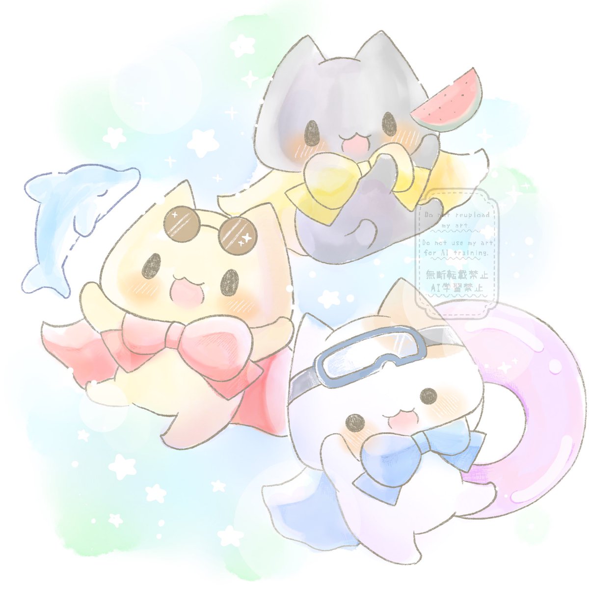 rinda012012's tweet image. それぞれ楽しんでるみたい🤭

#イラスト #ゆるいイラスト #ねこ