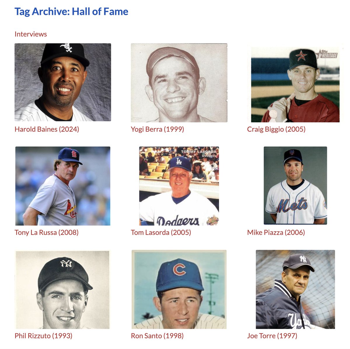 It's #HOFWKND for <a href="/baseballhall/">National Baseball Hall of Fame and Museum ⚾</a> 

No better time to check out all of Hall of Famers in our <a href="/sabr/">SABR</a> Oral History Collection, easily searchable right here: sabr.org/tag/hall-of-fa…