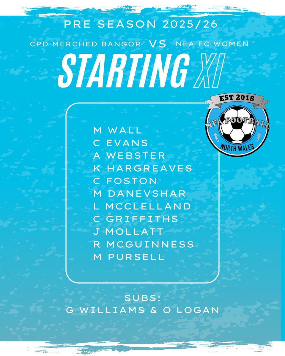 N . F . A ⚽️ (@nfafootball_) on Twitter photo 𝐖𝐨𝐦𝐞𝐧’𝐬 𝐏𝐫𝐞-𝐒𝐞𝐚𝐬𝐨𝐧 𝐅𝐫𝐢𝐞𝐧𝐝𝐥𝐲
𝐓𝐡𝐢𝐬 𝐚𝐟𝐭𝐞𝐫𝐧𝐨𝐨𝐧 𝐨𝐮𝐫 𝐰𝐨𝐦𝐚𝐧 𝐤𝐢𝐜𝐤 𝐨𝐟𝐟 𝐩𝐫𝐞-𝐬𝐞𝐚𝐬𝐨𝐧 𝐚𝐰𝐚𝐲 𝐭𝐨 𝐁𝐚𝐧𝐠𝐨𝐫 𝐂𝐢𝐭𝐲 <a href="/BangorCity1876/">Bangor City FC | Official</a>
#WeAreNFA #OurCommunity 🩵🩶💜 🏴 𝐖𝐨𝐦𝐞𝐧’𝐬 𝐏𝐫𝐞-𝐒𝐞𝐚𝐬𝐨𝐧 𝐅𝐫𝐢𝐞𝐧𝐝𝐥𝐲
𝐓𝐡𝐢𝐬 𝐚𝐟𝐭𝐞𝐫𝐧𝐨𝐨𝐧 𝐨𝐮𝐫 𝐰𝐨𝐦𝐚𝐧 𝐤𝐢𝐜𝐤 𝐨𝐟𝐟 𝐩𝐫𝐞-𝐬𝐞𝐚𝐬𝐨𝐧 𝐚𝐰𝐚𝐲 𝐭𝐨 𝐁𝐚𝐧𝐠𝐨𝐫 𝐂𝐢𝐭𝐲 <a href="/BangorCity1876/">Bangor City FC | Official</a>
#WeAreNFA #OurCommunity 🩵🩶💜 🏴