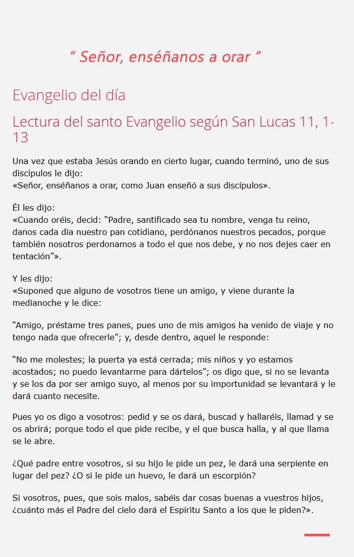 𝗗𝗶𝗼𝘀 𝘀𝗮𝗹𝘃𝗮 𝗮𝗹 𝗺𝘂𝗻𝗱𝗼 ❤️
Evangelio de hoy 🙏 domingo, 27 de julio de 2025