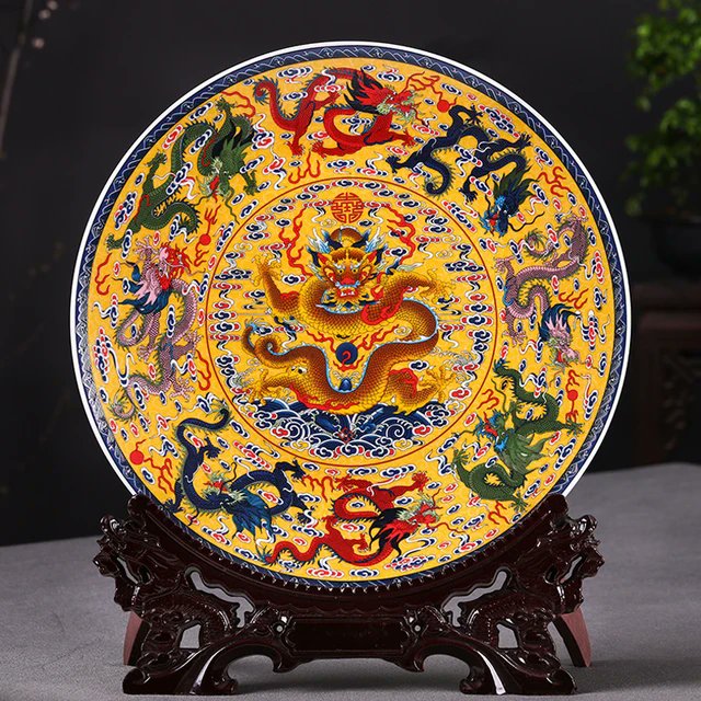 AraceliRego's tweet image. Placa Ornamental de cerámica de arte Fengshui, decoración de nueve dragones de China Antigua #arte #China