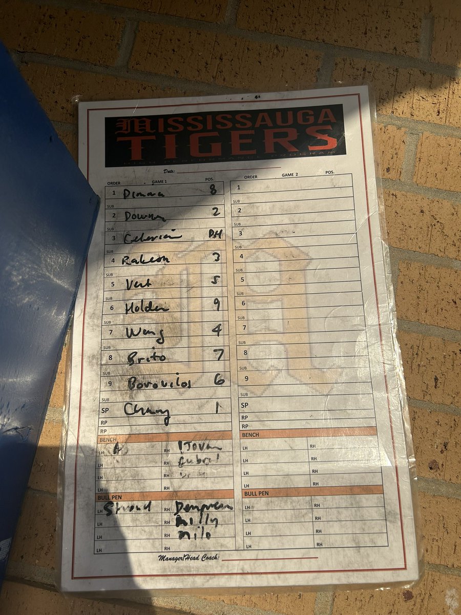 Lineups for the <a href="/Sandlot_Tulsa/">Sandlot Baseball</a> - <a href="/HppTigers/">TigersHPP</a> semifinal game at our 2027 class National Tournament.

This should be a *really* good ballgame.

<a href="/NB_Baseball/">New Balance Baseball</a>