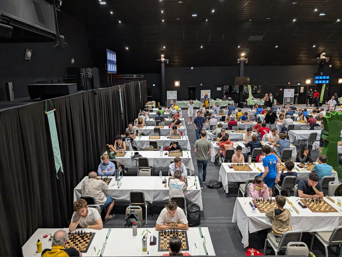 ChessbaseIndia's tweet image. Check out the aerial view of the beautiful hall at @PasinoGrand Partouche Aix-en-Provence hosting 2nd @DoleTweets Trophy Pasino Grand Aix 2025
📷Shahid Ahmed