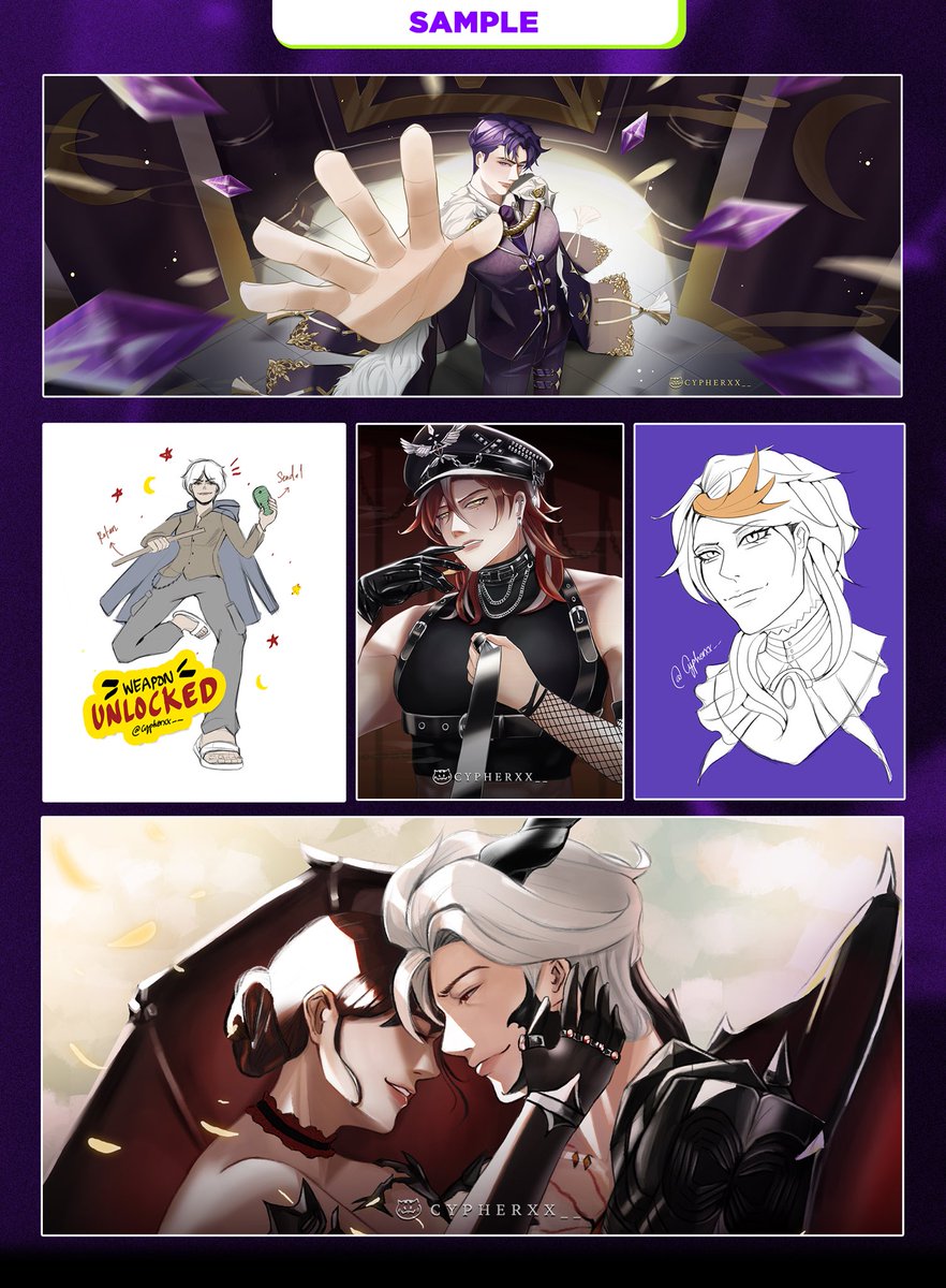 cypherxx__'s tweet image. 𝐂𝐘𝐏𝐇𝐄𝐑 𝐎𝐏𝐄𝐍 𝐂𝐎𝐌𝐌𝐈𝐒𝐒𝐈𝐎𝐍💫
[Like + RT are really appreciated^^]

HI! Aku open komis nih, sekarang ada OMAKASE dan LINEART😱

- 𝗙𝗜𝗥𝗦𝗧 𝗕𝗨𝗬𝗘𝗥 𝗚𝗘𝗧 𝗗𝗜𝗦𝗖𝗢𝗨𝗡𝗧 𝟮𝟬% -

Free to contact me~
cypherxx.carrd.co

#opencommission #artidn #zonajajan