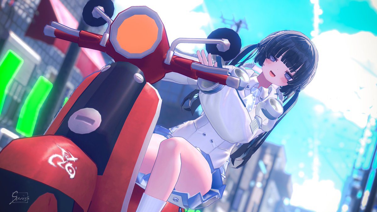 suma_VRC's tweet image. こっちは趣味で撮ったやつです。
スクーターかわいいね

 #TOYCLO_VR